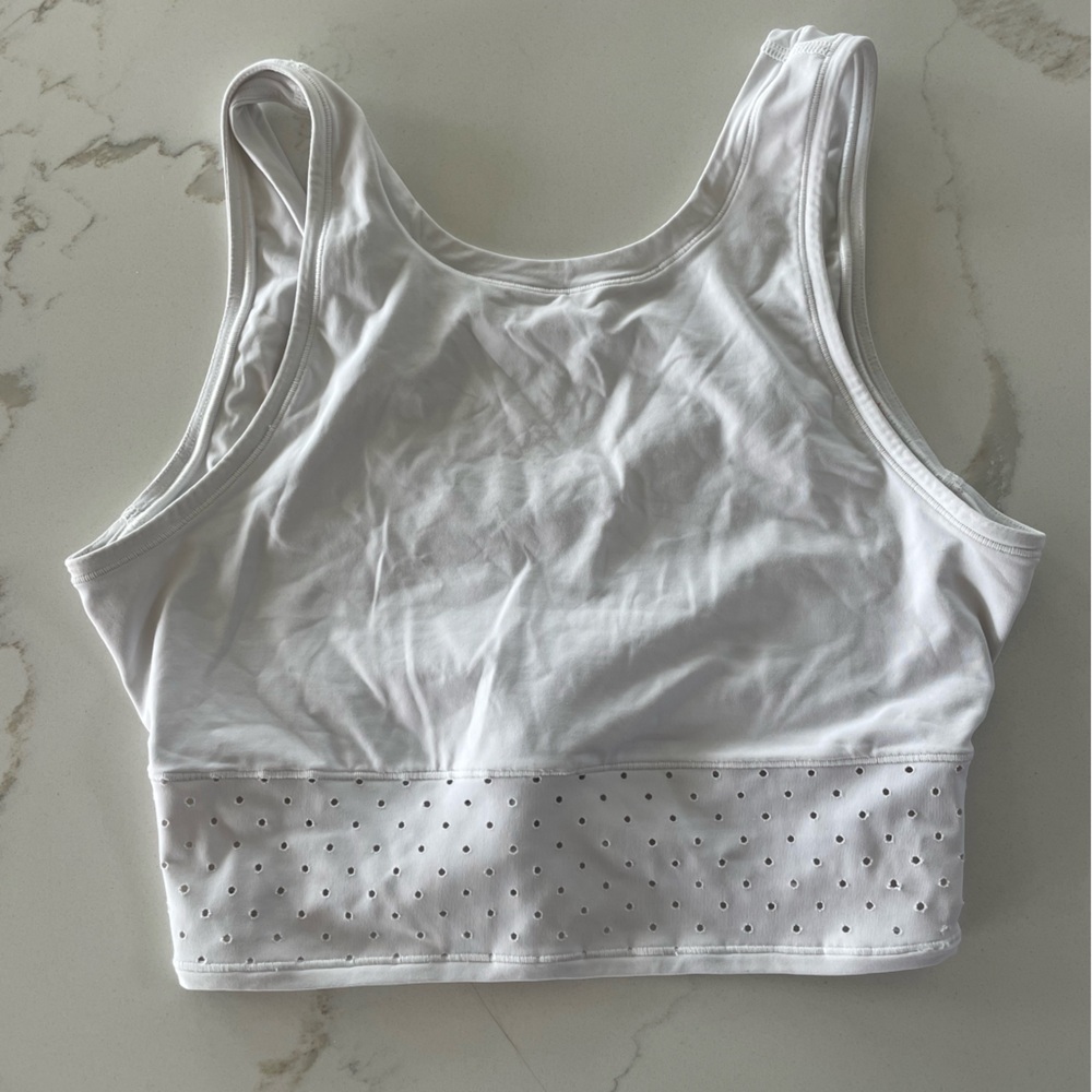 Lululemon White Crop Tank